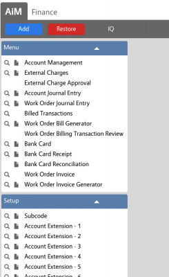 Navigation for billing