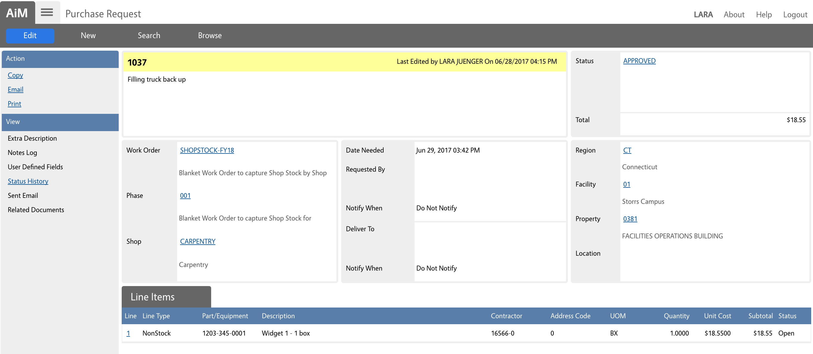 Supervisor Approved Purchase Request